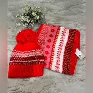 BP Knitted pompon top and scarf set!